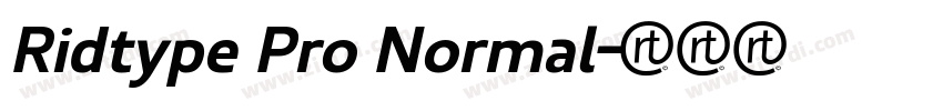 Ridtype Pro Normal字体转换